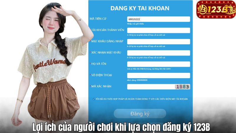 Lợi ích của người chơi khi lựa chọn đăng ký 123B